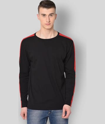 Glito Pack of 1 Cotton Blend Regular Fit Men's T-Shirt ( Black )