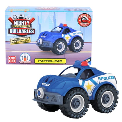 Mighty Machines Buildables - Patrol Car For Kids 3 Years and Above Mighty Machines Buildables - Patrol Car For Kids 3 Years and Above