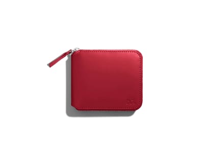 DailyObjects Vegan Leather Zip Wallet - Crimson Red
