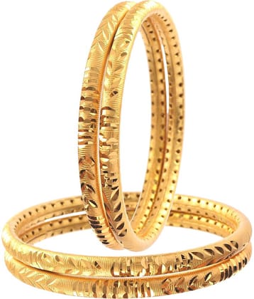 Jewar Mandi - Gold Bangle Set ( Pack of 1 )