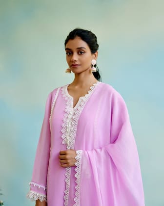 Lilac Glory Anarkali with Wide Leg Pants-XXS / XXS