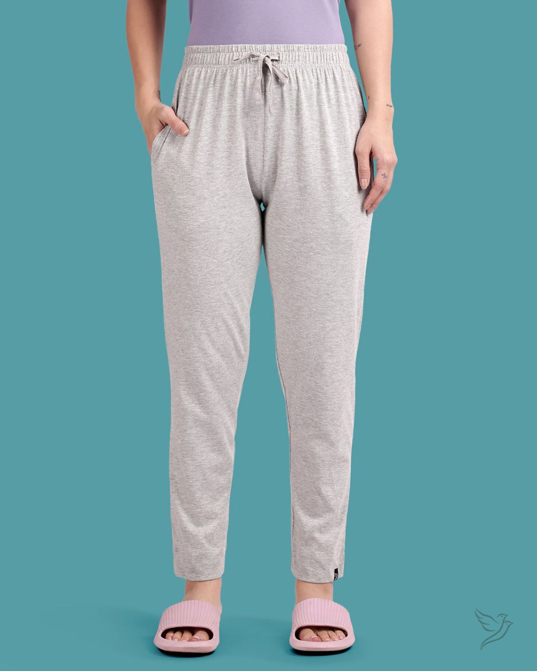 Solid Night Pant - Grey Melange-S / Grey Melange
