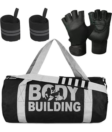 GROUPERS Polyester BLACK 25 Ltrs Gym Bag