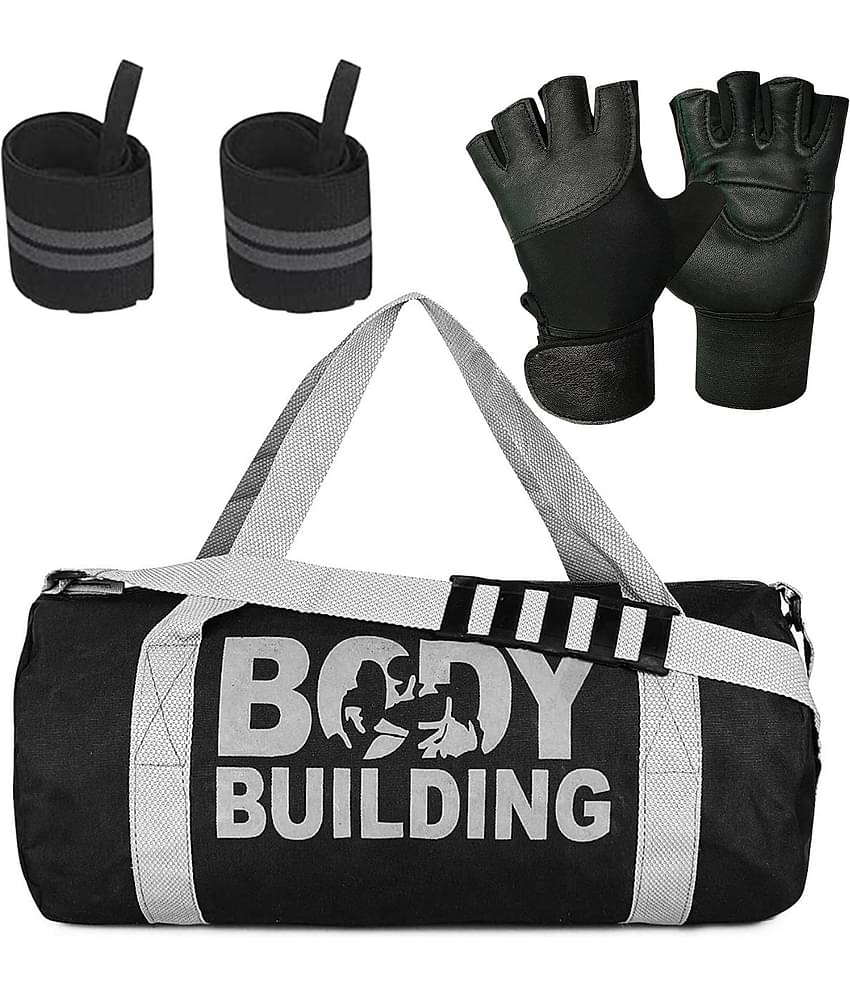 GROUPERS Polyester BLACK 25 Ltrs Gym Bag