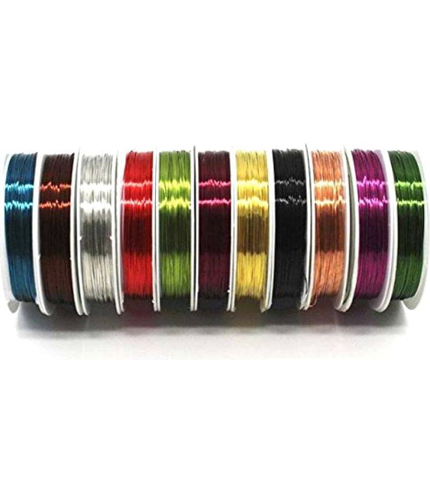 Vardhman 10 Rolls Copper Jewelry Beading Wire for Crafts Making 0.3mm