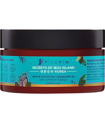 Pilgrim White Lotus Day Cream Spf 50 Face Cream,For All Skin Type,100 G (pack Of 1)