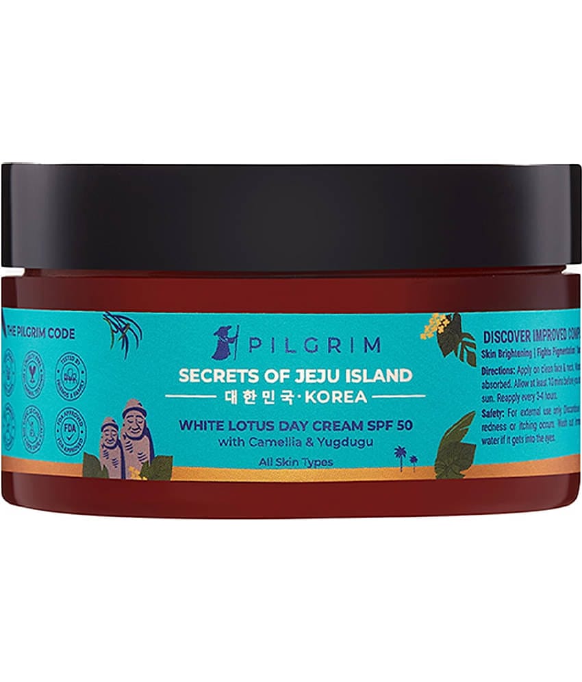 Pilgrim White Lotus Day Cream Spf 50 Face Cream,For All Skin Type,100 G (pack Of 1)