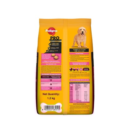 Pedigree PRO Puppy (3 to 18 Months) Large Breed Dry Dog Food 1.2kg