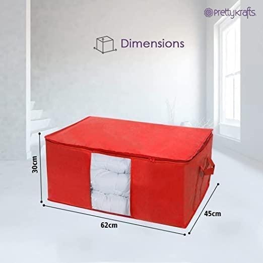 Woven Cloth Cover Set For Wardrobe Organizer Clothes Storage Bags For Closet Cloth Organizer (Pack of 6)