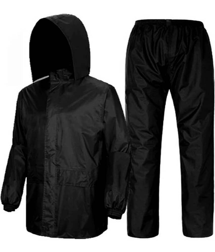 ATIPRIYA Black Polyester Men's Rain Suit ( Pack of 1 )