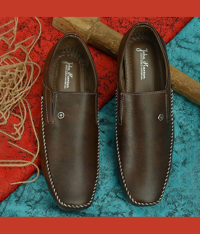 John Karsun - Black Men's Slip On Formal Shoes