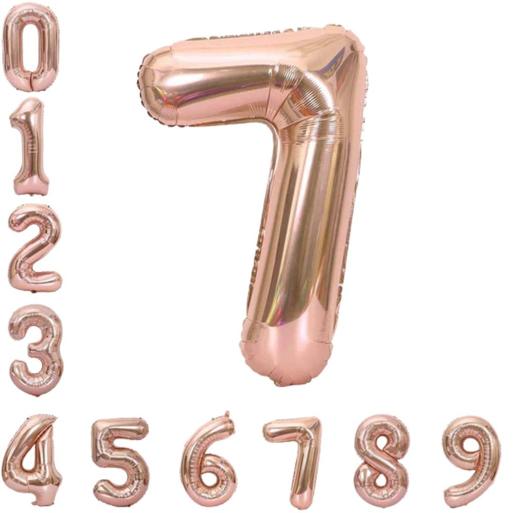 40 Numerical 7 Rose Gold Balloon - Party and Festive Needs | Buy online on ZillyBuy