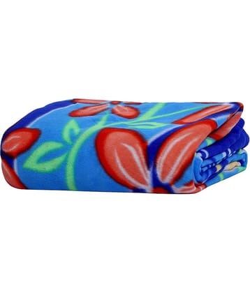 Welhouse India Fleece Floral Single Bed Blanket ( 225 cm x 150 cm ) - Multicolor ( Pack of 1 ) Assorted