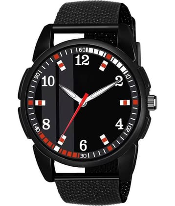 AQUA BLISS Black PU Analog Men's Watch