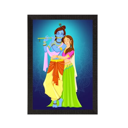 Lord Krishna Satin Matt Texture UV Art Painting
