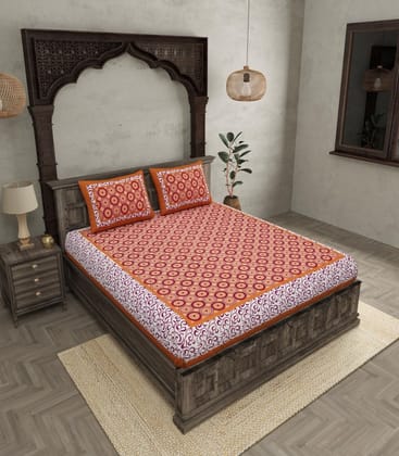 Floral Double Bedsheet With 2 Pillow Covers