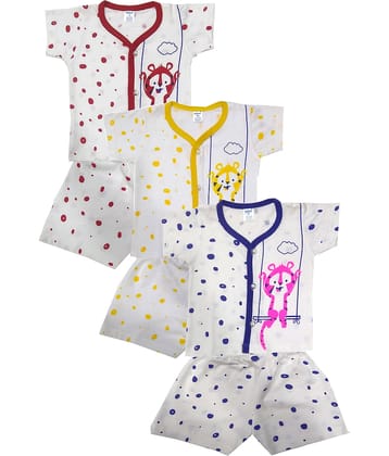 INFANT Pack of 3 Baby Boys 100% Cotton Tops & Bottoms Sets ( Multi )