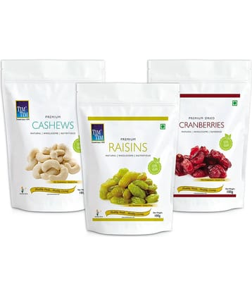 Tim Tim Combo Pack Raisins | Cashew Nuts | Cranberries, 3 x 100g