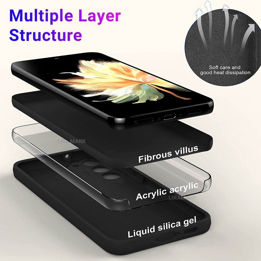LIRAMARK Liquid Silicone Soft Back Cover Case for Samsung Galaxy S23 5G