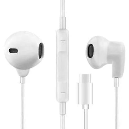 Headphones | SLCE Type-C | Bass Booster, Mic, White, In-Ear Wired Headset Headphones | SLCE Type-C | Bass Booster, Mic, White, In-Ear Wired Headset