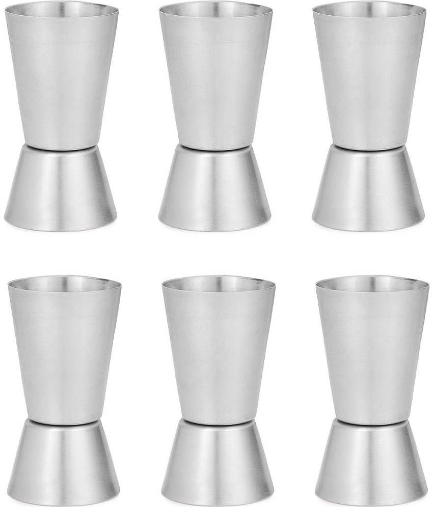 Silver Stainless Steel Peg Measurer ( Pack of 6 )