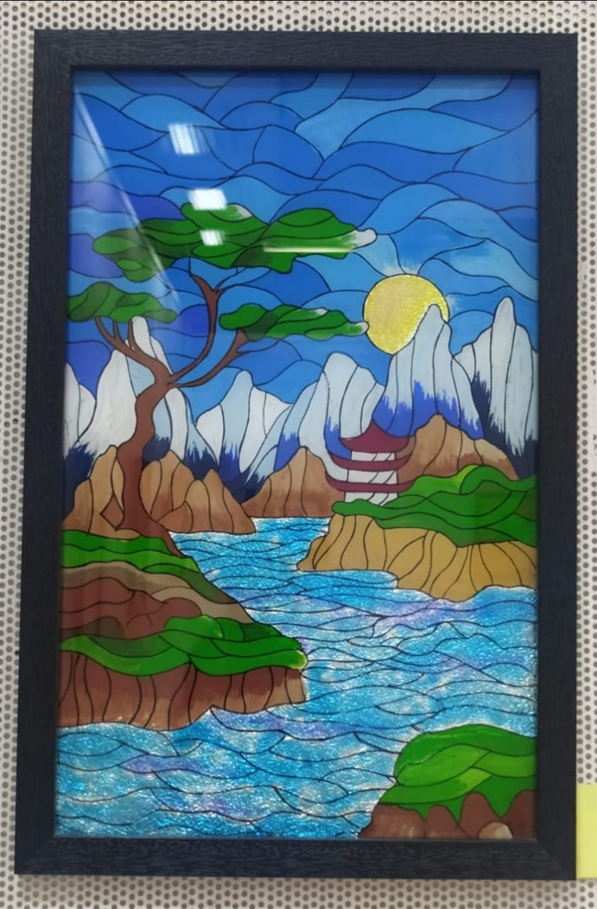Mountain River Painting