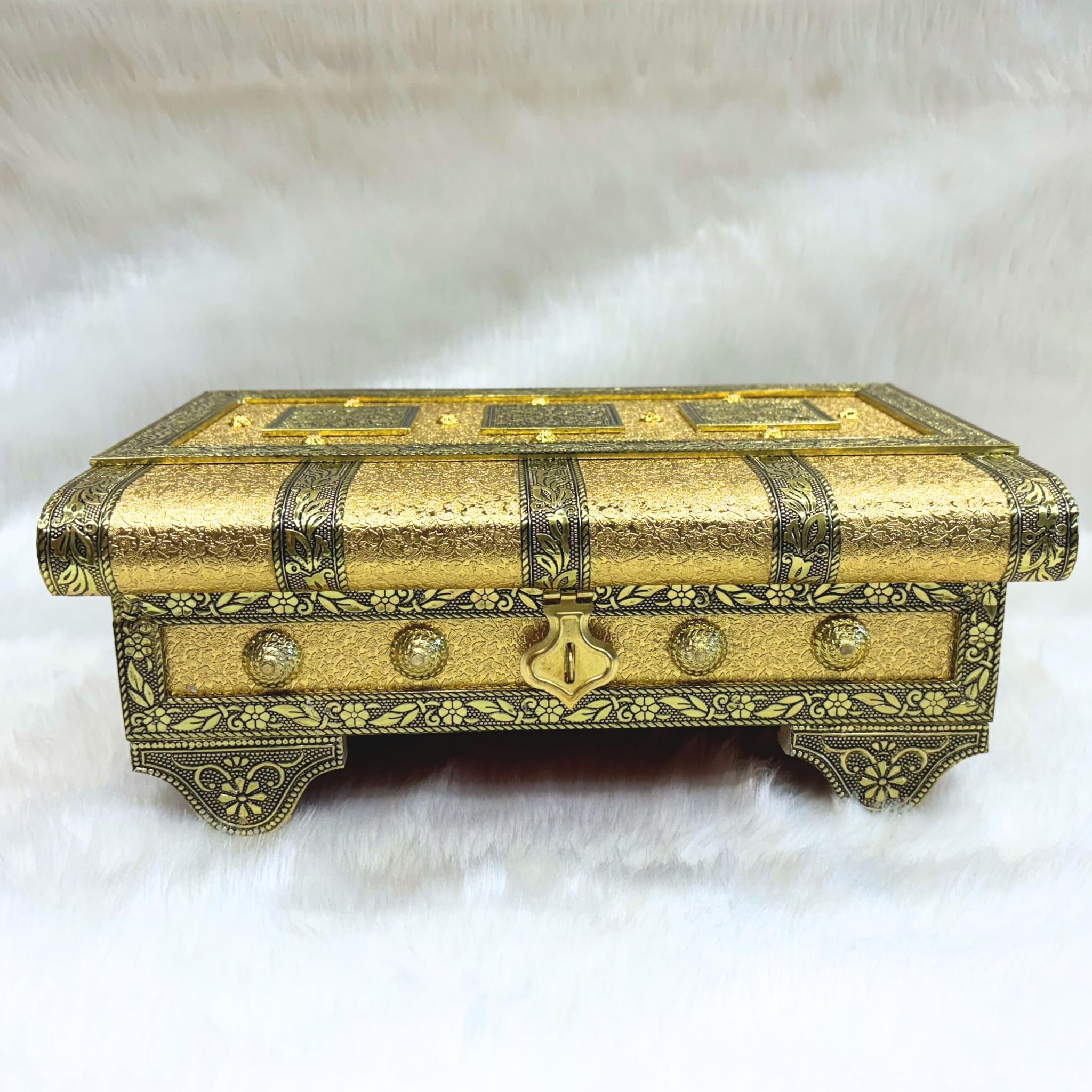 NAVRANG Wooden Meenakari Box For Jewellery, Dry Fruits, sweets Gift for Multipurpose Use