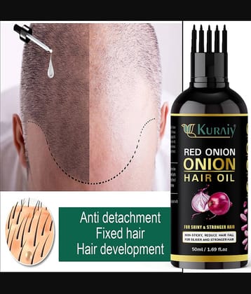 KURAIY ONION All Type of Hair Problem Herbal Anti Dandruff Hair Oil 50 ML Hair Oil PACK OF 1