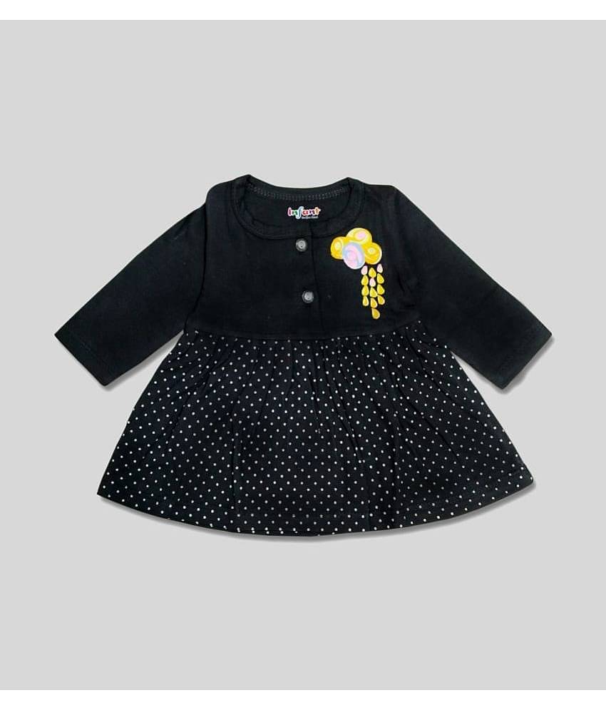 INFANT Pack of 1 Baby Girls Cotton Frock ( Black )