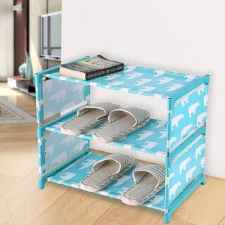 Shoes Storage Shelf Shoe Organizer Shoes Storage Shelf Storage Organizer Woven Fabric Shoe Rack 3 Tiers Non-Woven