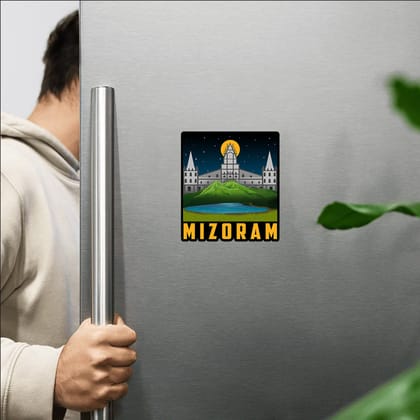 Mizoram Fridge Magnet | Exploring India