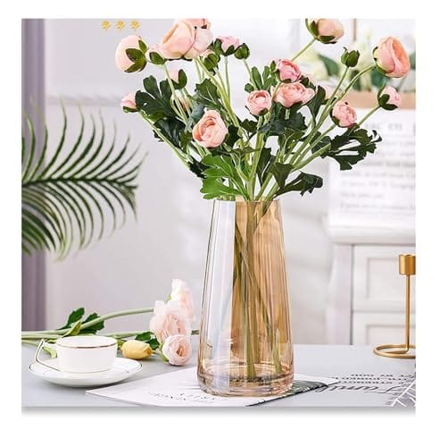 Vase for Flowers Plants Home Decor Office Living Table Decorations, Vases for Home Decor, Luster Glass Vase,Modern