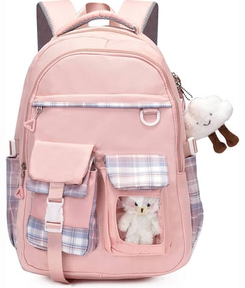 Tinytot Pink Polyester Backpack For Kids