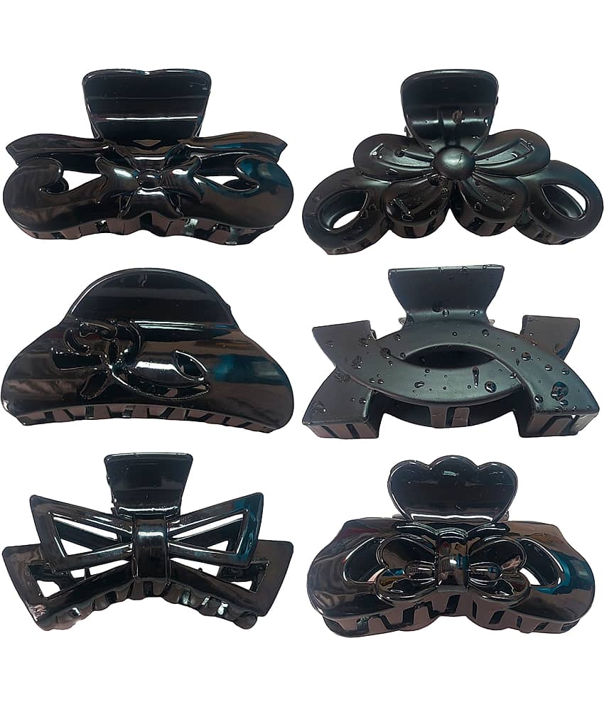BELLO TOKO - Black Girls Hair Clip ( Pack of 6 )