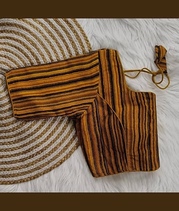 ARZ Yellow Readymade with Pad Cotton Women's Blouse ( Pack of 1 )