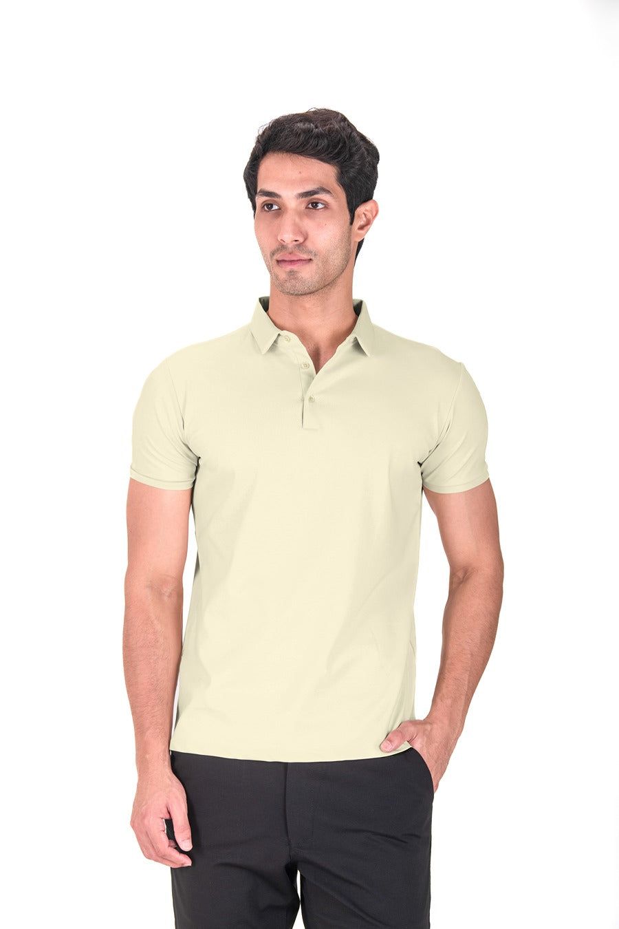 Fluid Cotton Polo - Butter crème-Butter Crème / XS