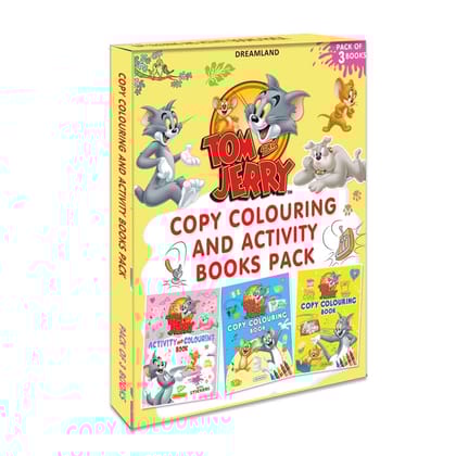 Tom and Jerry Copy Colouring and Activity Books Pack with Stickers for Kids Age 2 -8 years ( A Set of 3 Books) Dreamland Publications