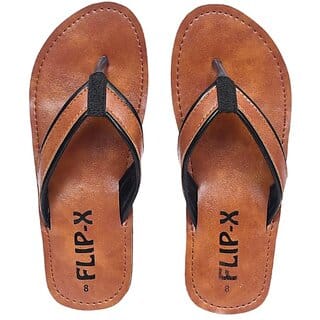 LEACO Men Slippers By Flip X - Leatherette Comfortable, Stylish, Durable, Non-Slip Slippers For Men.