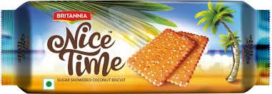 Britannia Nice Time Sugar Showered Coconut Biscuit 143 GRAM