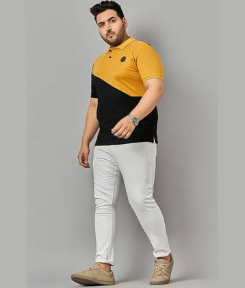 zigo Cotton Blend Regular Fit Colorblock Half Sleeves Men's Polo T Shirt - Black ( Pack of 1 )