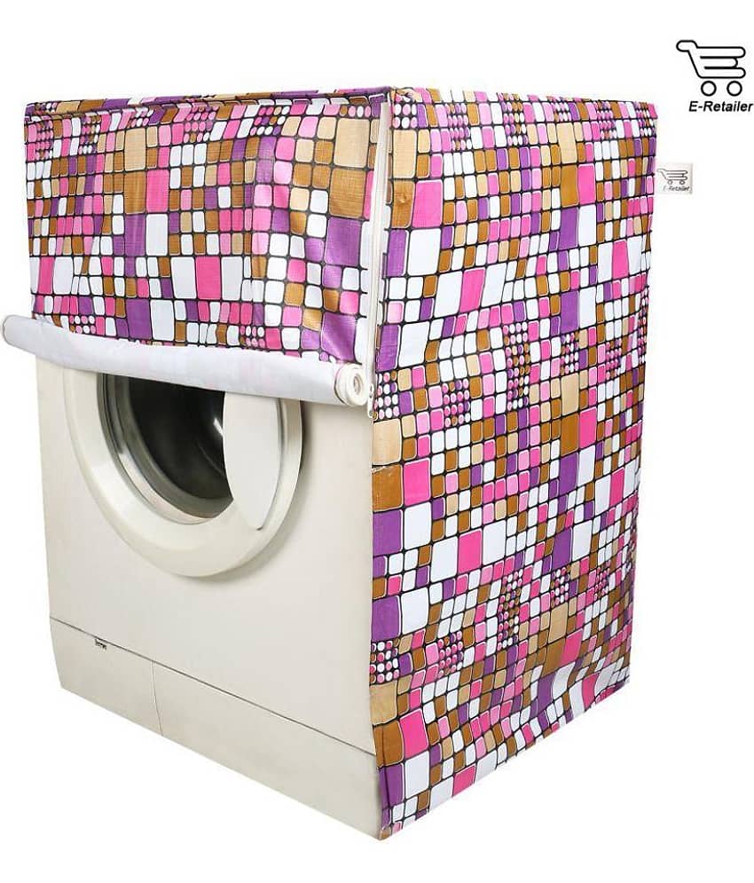 E-Retailer Single PVC Multicolor Square Design Front Loading 5KG To 8KG Washing Machine Covers