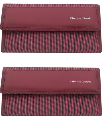 Sb Grand Fabric Pink Cheque Book Holder