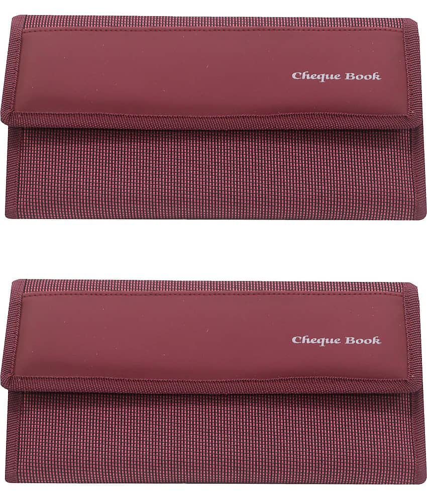 Sb Grand Fabric Pink Cheque Book Holder