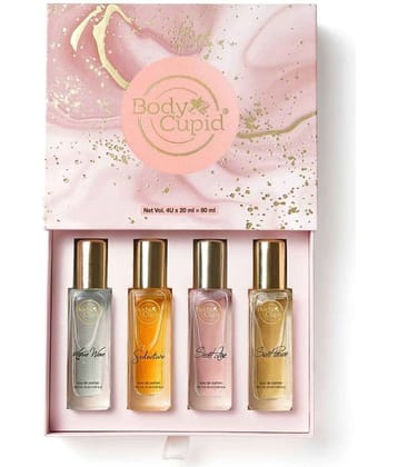 Body Cupid Luxury Perfume Gift Set 4x20 ML For Women | Luxury Scent with Long Lasting Fragrance|Valentine Day Gift for Her|80 ML