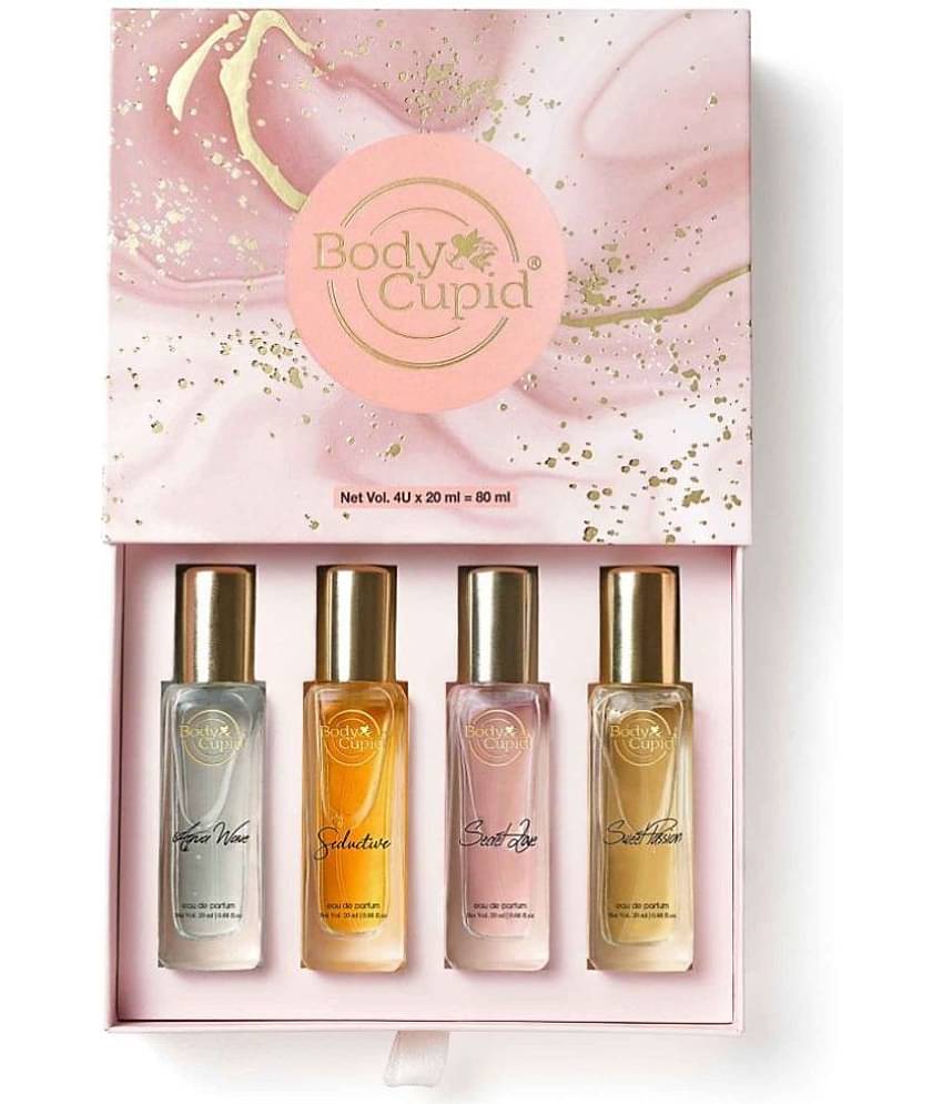 Body Cupid Luxury Perfume Gift Set 4x20 ML For Women | Luxury Scent with Long Lasting Fragrance|Valentine Day Gift for Her|80 ML