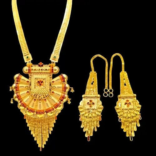 Indian jewelry set Traditional Gold-Plated Necklace.