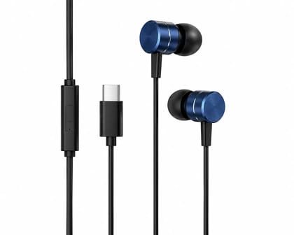 Type-C Wired Earphones with Mic | Hi-Fi Stereo In-Ear Headphones | USB-C Earbuds with Noise Isolation | Deep Bass | Hands-Free Calling | Compatible with Samsung, OnePlus, Pixel, Xiaomi & Type-C Devices Type-C Wired Earphones with Mic | Hi-Fi Stereo In-Ear Headphones | USB-C Earbuds with Noise Isolation | Deep Bass | Hands-Free Calling | Compatible with Samsung, OnePlus, Pixel, Xiaomi & Type-C Devices