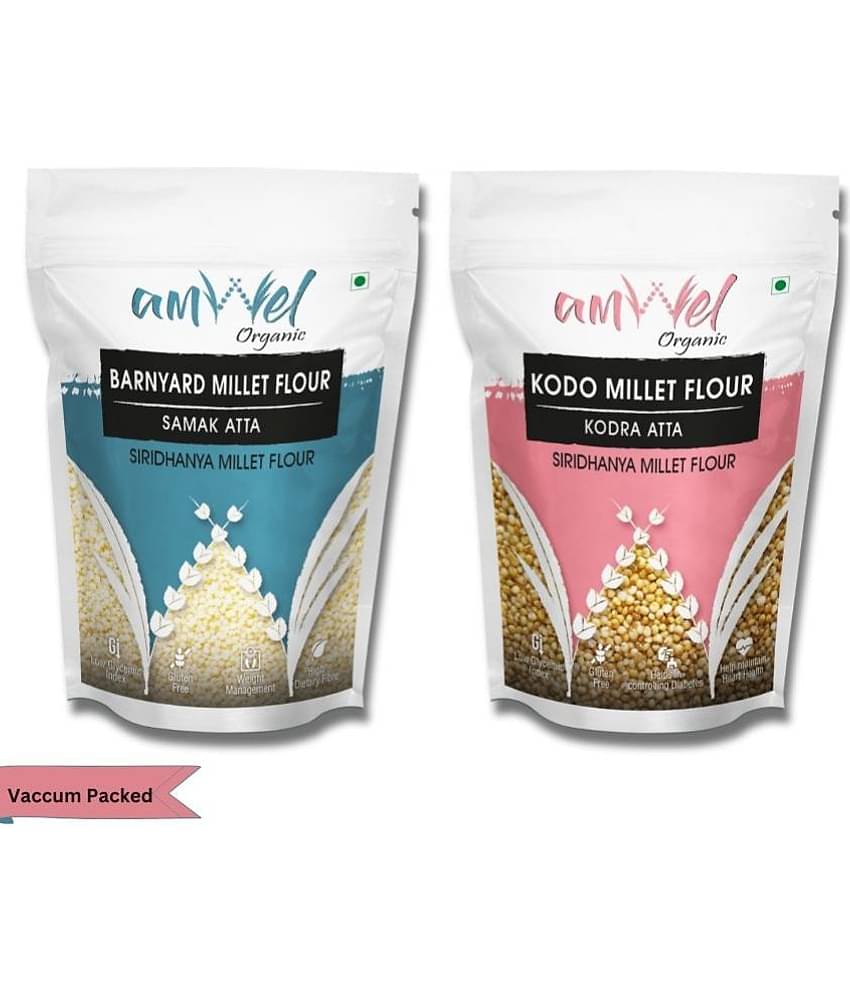 Amwel Barnyard Millet Flour 450g + Kodo Millet Flour 450g 900 gm Pack of 2
