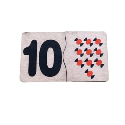 Zuvoy Count & Pair Wooden Number Matching Puzzle for Kids | Montessori Counting & Matching Game | Early Math Learning Toy for Toddlers & Preschoolers