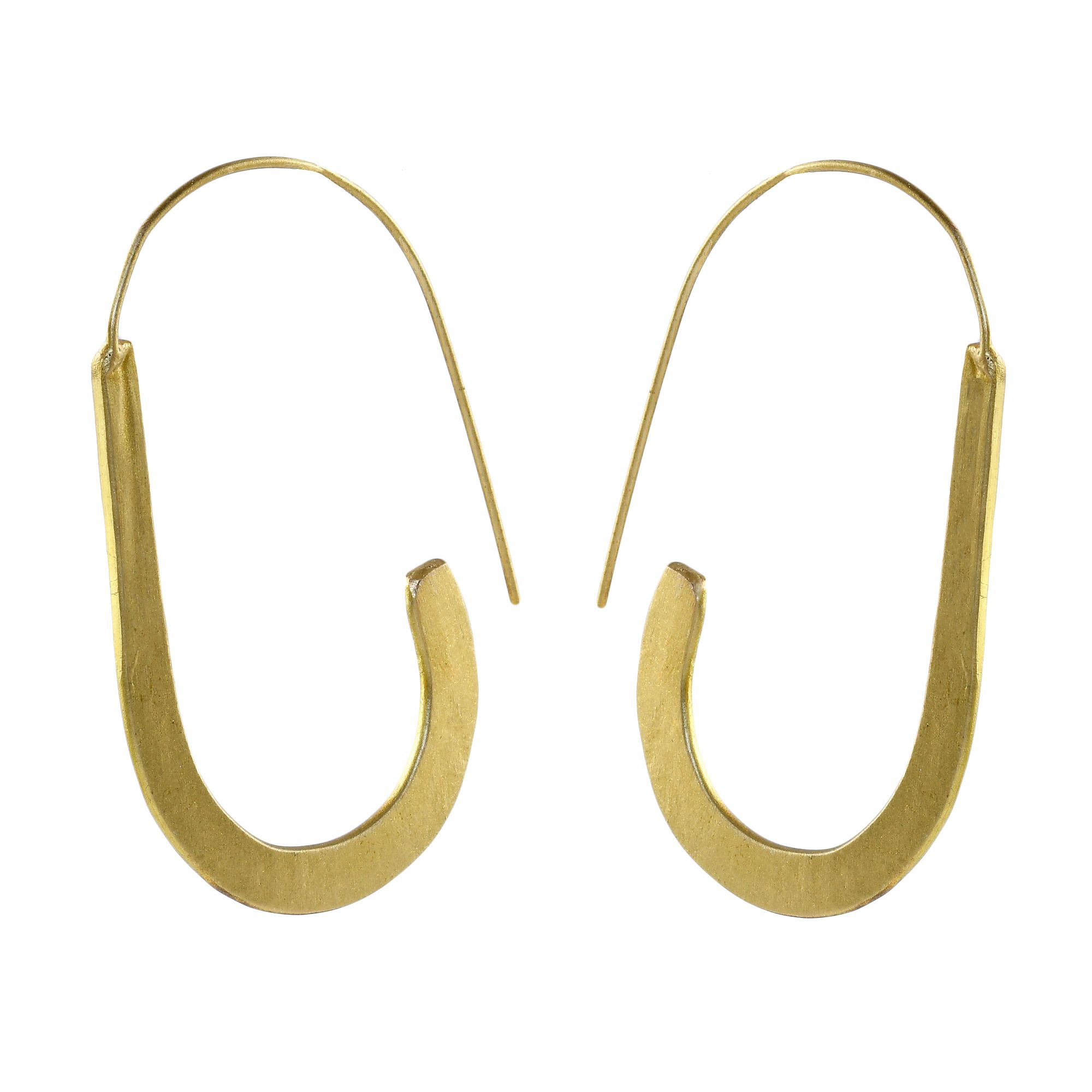 Handcrafted Brass U Shape Earring